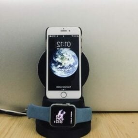 תחנת עגינה לטעינה של אייפון Apple Watch דגם תלת מימד להדפסה