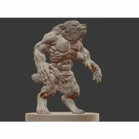 Wolfman Character Sculpt 3d-modell