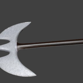 Mittelalterliche Waffe Holzaxt 3D-Modell