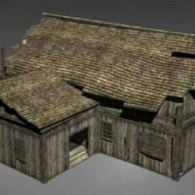 Oud houten huis 3D-model