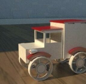 木のおもちゃのトラック3Dモデル