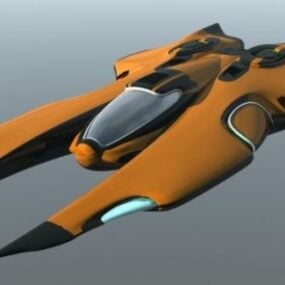 דגם תלת מימד בצורת ספינת Starship