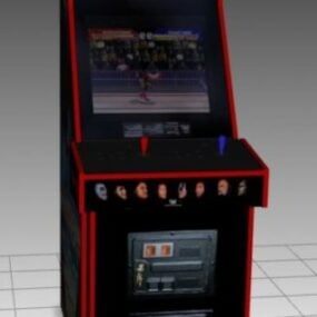 wrestle Wwf Upright Arcade Game Machine 3d-modell