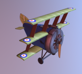 Τρισδιάστατο μοντέλο Ww1 Propeller Airplane