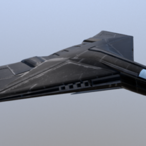 Military X-b23 Bomber Aircraft Concept 3d-malli