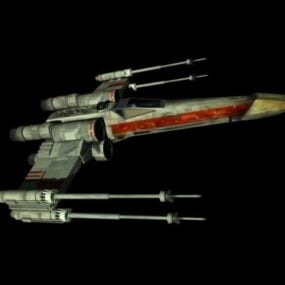 Model 3D Sci-fi X-wing Spaceship