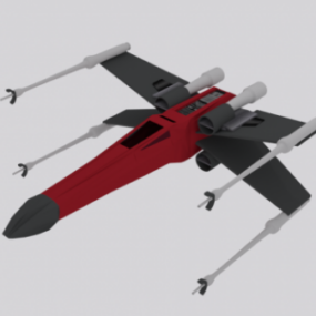 Modelo 3d da nave espacial X-wing Star Wars