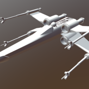 X-wing Airplane 3D-malli
