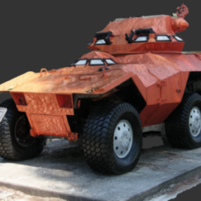 Model 3D opancerzonego pojazdu zwiadowczego science fiction