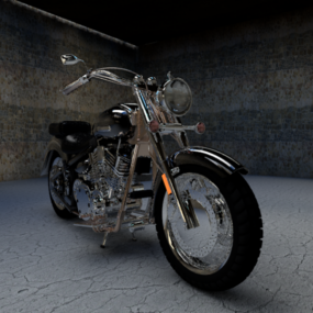 Modelo 3d de motocicleta de cinco ruedas de ciencia ficción