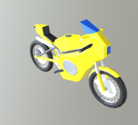 Yamaha Bike Low Poly 3D-Modell