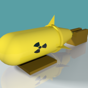 Nuclear Missile Bomb Weapon 3d-modell