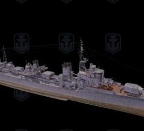 Yukikaze Navy Cruiser 3d model