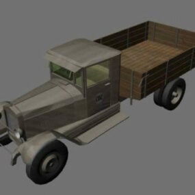 Oude vrachtwagen Zis-5 3D-model