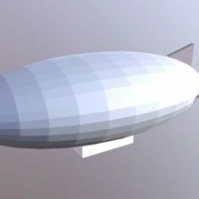 Fantasy Fat Zeppelin Airplane 3d model