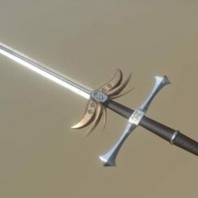 Mô hình 3d thanh kiếm cổ điển Zweihander