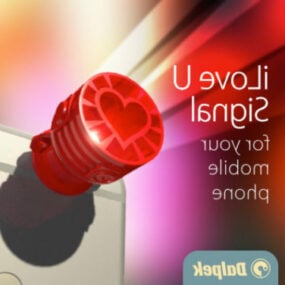 Ilove U Signal Iphone Tulostettava 3D-malli