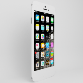 iPhone 5 の 3D モデルのレンダリング