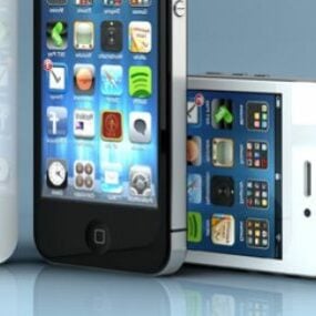 אייפון 4 סמארטפון דגם תלת מימד