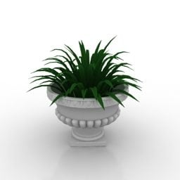 Porzellan-Topfpflanze 3D-Modell