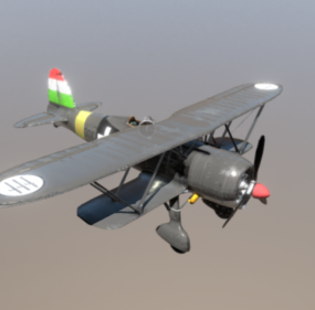 Fiat Fighter Aircraft 3d-modell