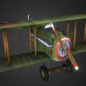 Propeller Airplane Circus Spad 3d model