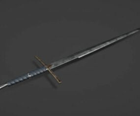 مدل سه بعدی شمشیر عتیقه عصر قرون وسطی