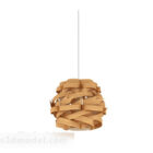 Lampe suspension en bois courbé