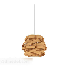 مصباح معلق خشبي منحني نموذج ثلاثي الأبعاد