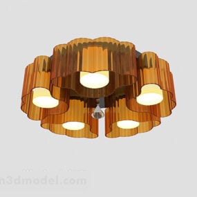 Curved Glass Ceiling Lamp 3d model