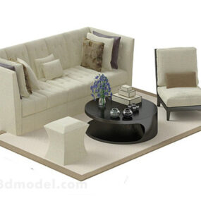 3d модель комбінованого дизайну сучасного дивана