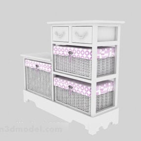 White Shoes Cabinet 3d model