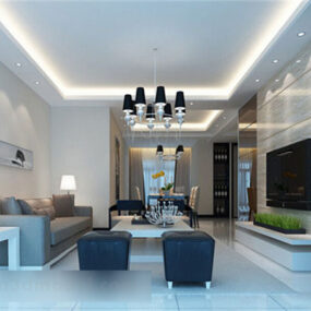 3d модель Home Minimalistic Living Room Decoration