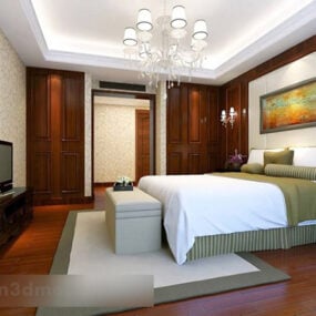 Asia Modern Bedroom Interior 3d model