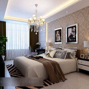 Modern Interior Minimalist Bedroom 3d model