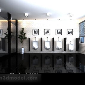 Public Toilet Interior V2 3d model
