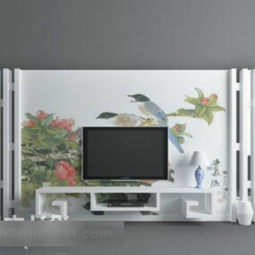 TV-Hintergrundwand V1 3D-Modell
