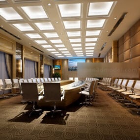 Large Conference Room Ceiling Interior V1 3d model