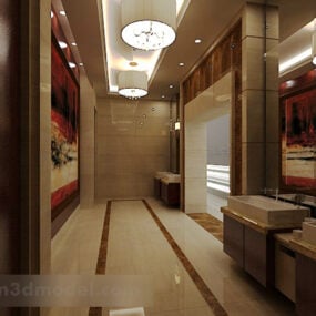 Villa Toilet Interior 3d model