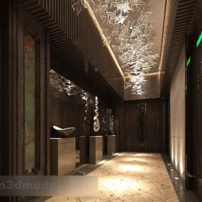 エレベーター廊下内部 V3 3D モデル