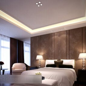 Simple Bedroom Interior V1 3d model