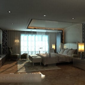 Simple Bedroom Interior V2 3d model