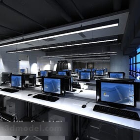 Internet Cafe Interior V2 3d-modell