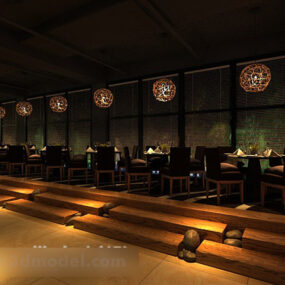 Chinese Restaurant Interior V1 3d model