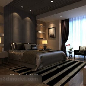 Schönheits-Schlafzimmer-Interieur 3D-Modell