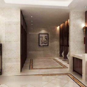 Beauty Public Toilet Interior 3d model