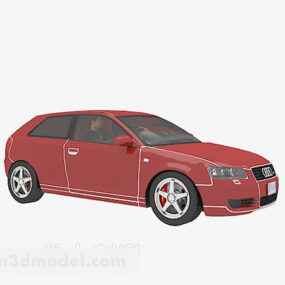 Red Sedan Car Vehicle Design 3d model