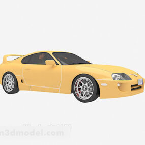 Modello 3d di auto sportiva gialla
