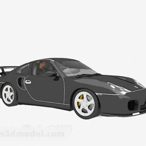 ブラックスポーツカーデザイン3Dモデル