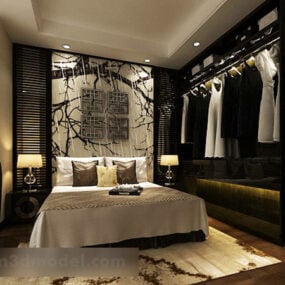 Bedroom Wardrobe Design Interior 3d model